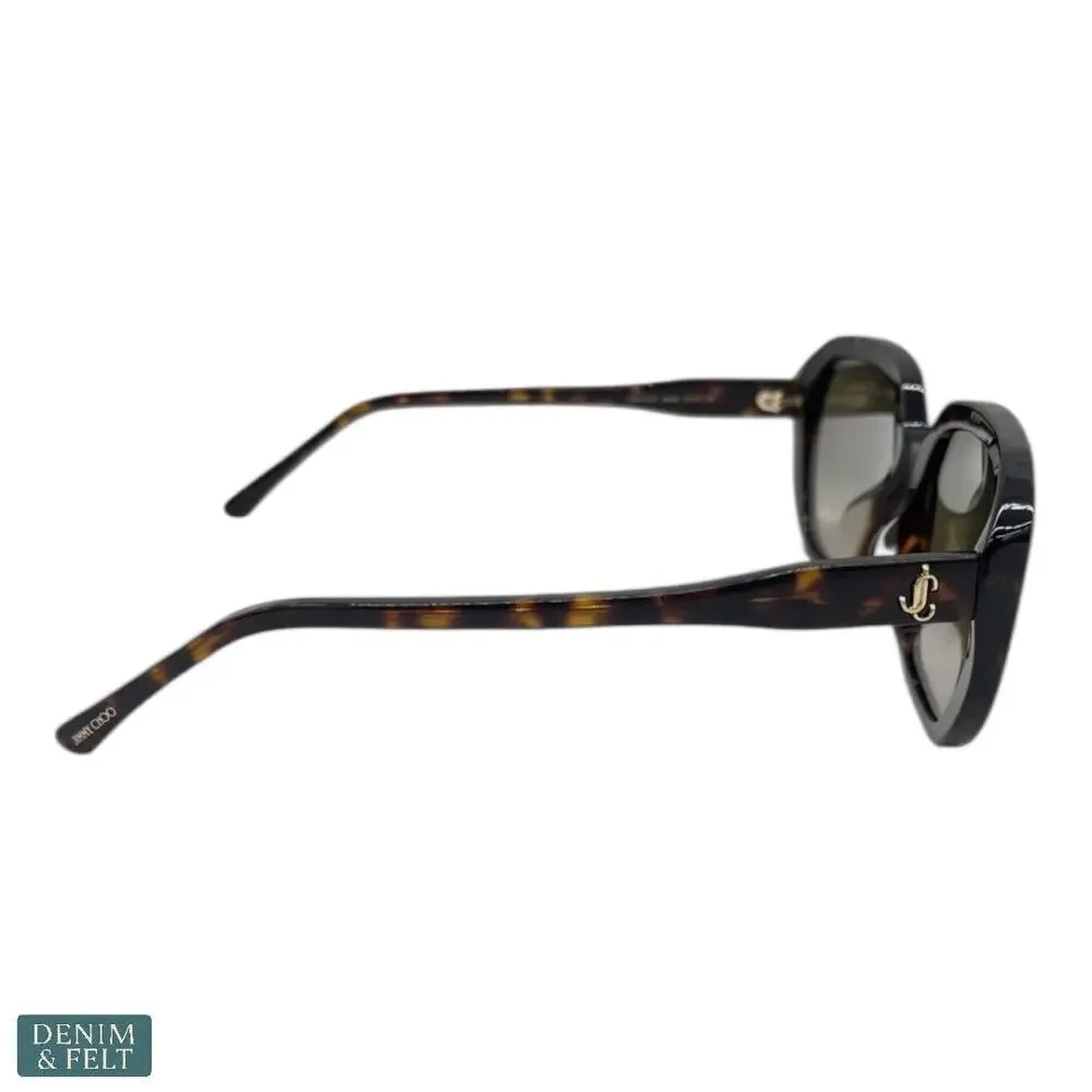 NEW Jimmy Choo Karly Havana Square Oversized Gradient Luxury Designer Sunglasses